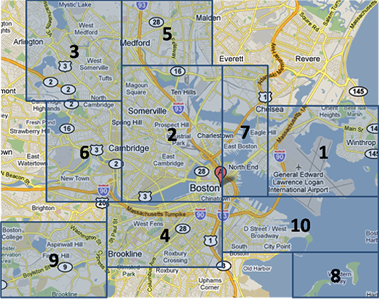 Boston Hotels Map