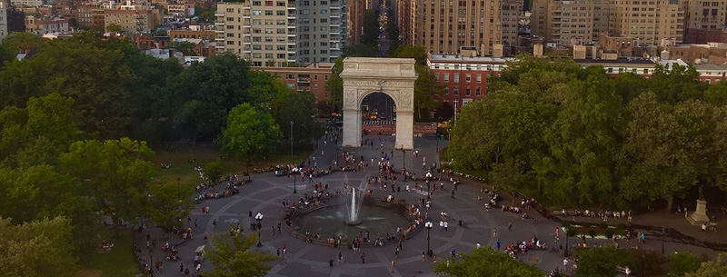 washington square park aerial view