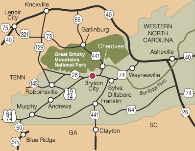 Map of the North Carolina Mountains