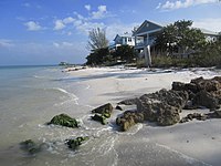 Beachfront homes in Anna Maria.