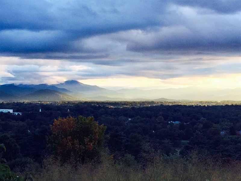 view of downtown Asheville NC