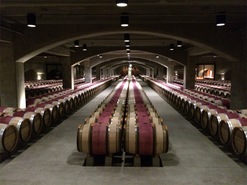 Barrel room at Robert Mondavi