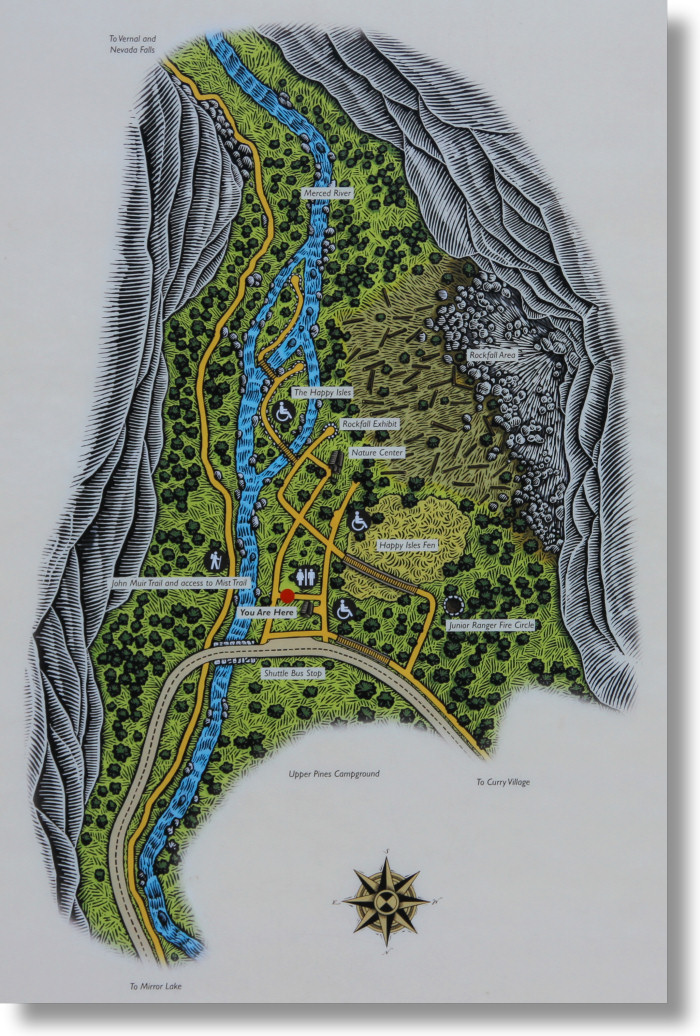 Happy Isles Trail Map