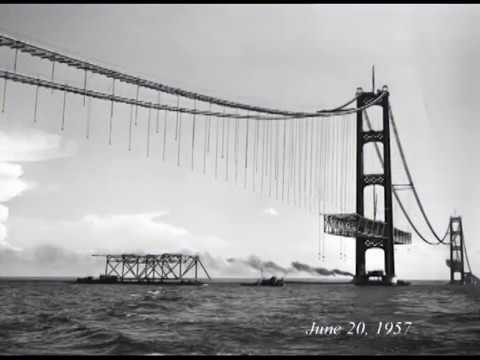 Mackinac Bridge construction