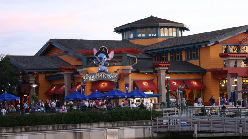 Pirate Stitch entrance to World of Disney in Downtown Disney Marketplace