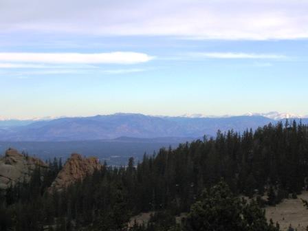 Mountains from ridge on Pikes Peak