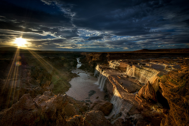 Grand Falls in Golden Light