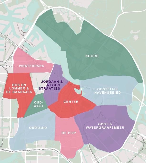 where to stay in amsterdam map