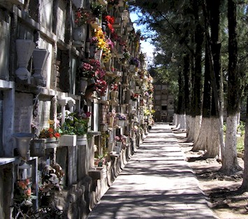 The niches in which the bodies were buried