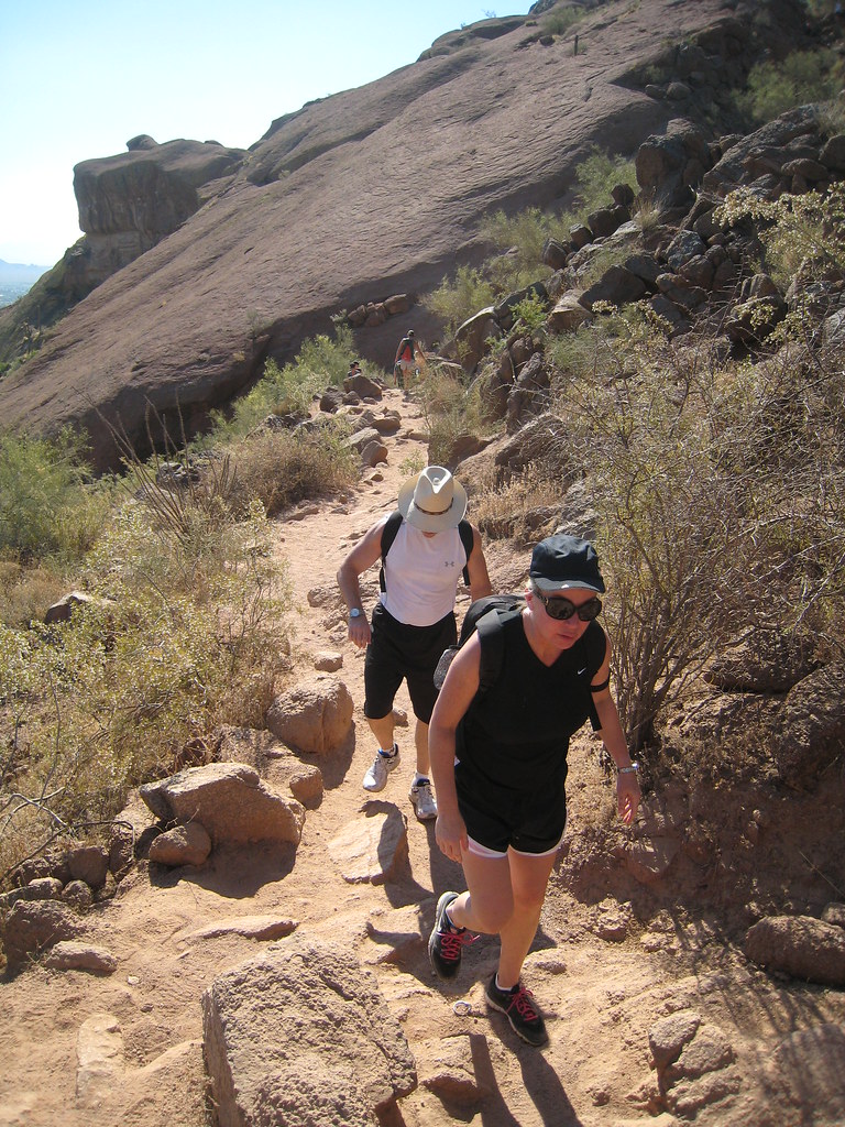 hiking on Camelback Mountain.