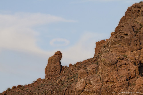 Praying Monk with Halo Camelback Mountain