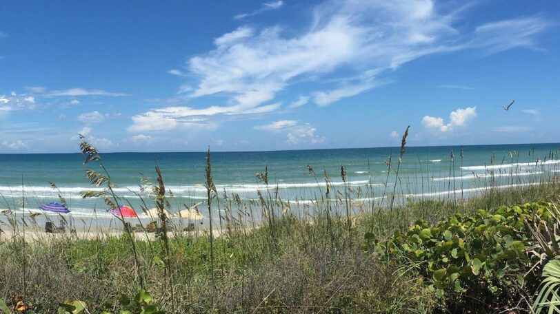 CanaveralBeach photo with beach umbrellas.