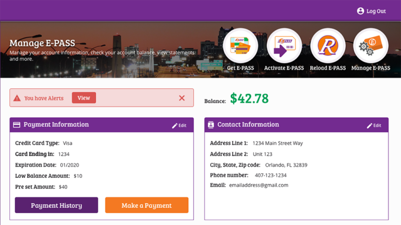 Managing Your E-PASS Account Online | Central Florida Expressway Authority