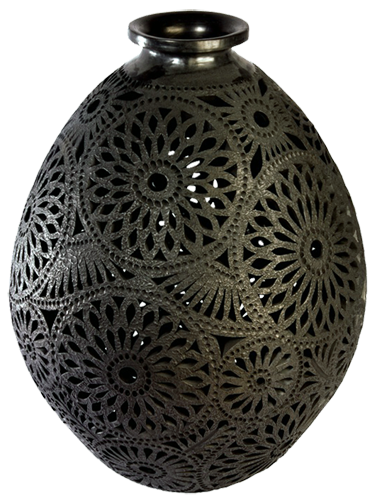 Black Clay Vase