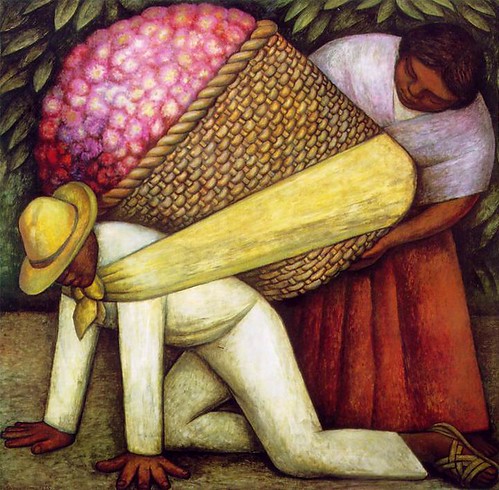 The Flower Carrier by Diego Rivera