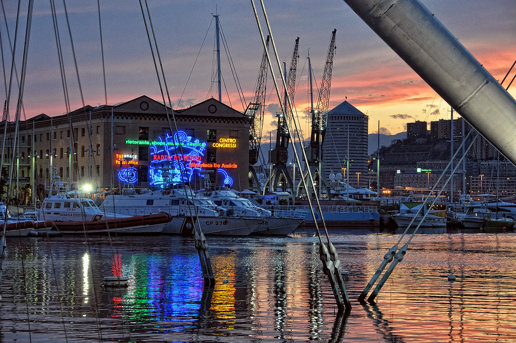 Genoa old harbor