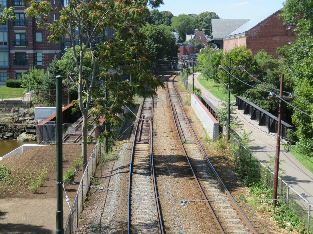 Neponset River bridge on the Mattapan Line, August 2018