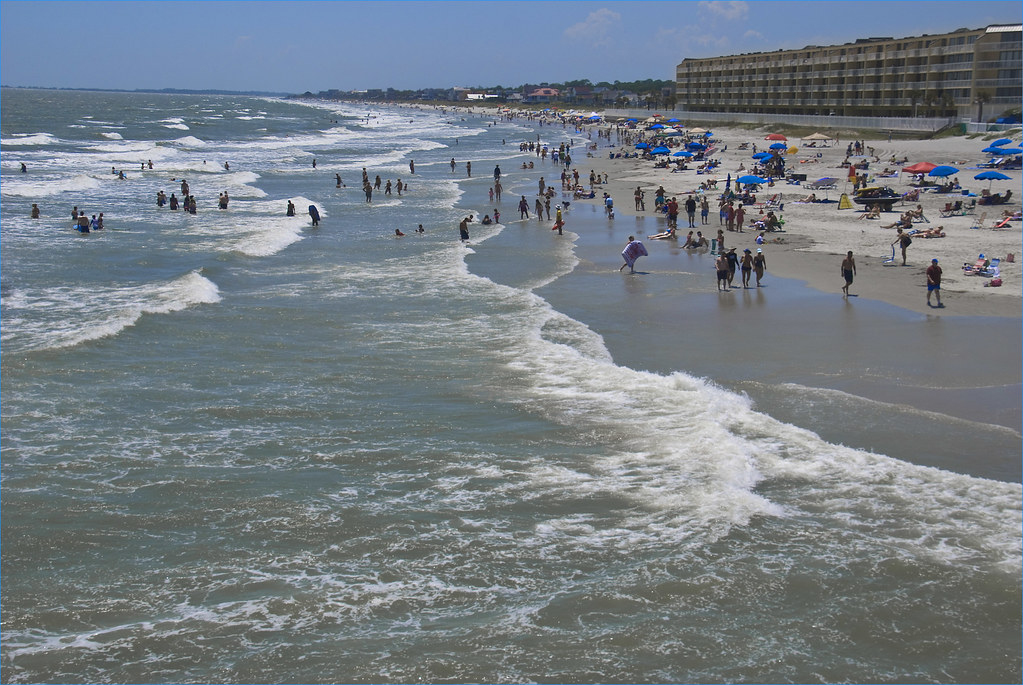 View South from the Folly Beach (SC) Fishing Pier July 2012