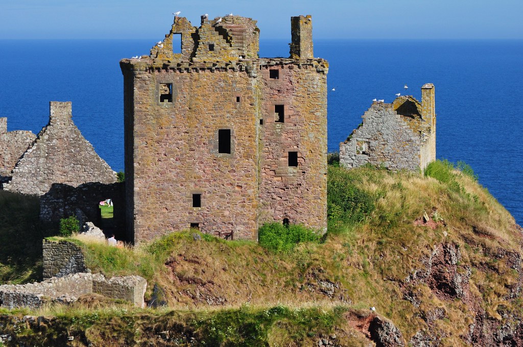 Donjon (XIVe), Dunnottar castle, Aberdeenshire, Ecosse, Grande-Bretagne, Royaume-Uni.