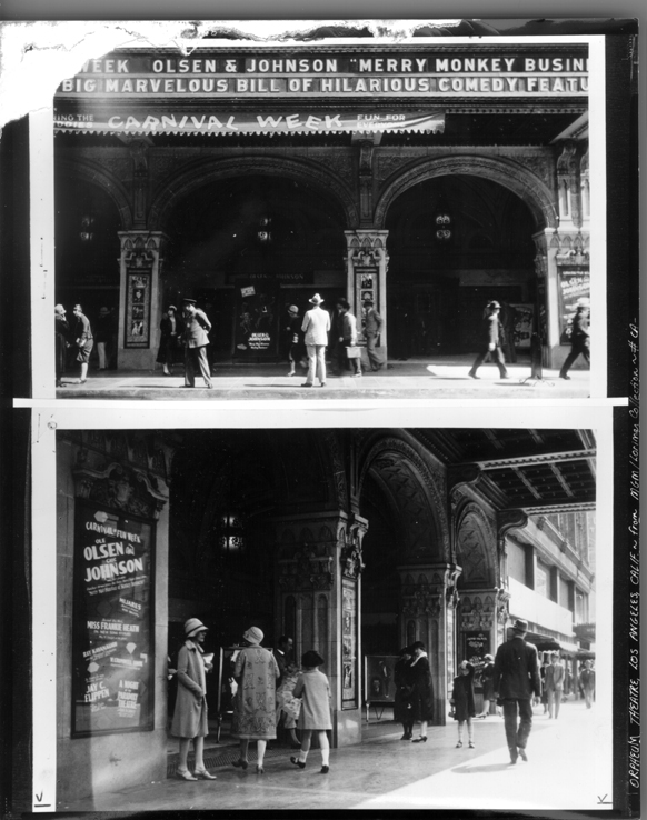 Vintage Exterior of patrons entering the Orpheum